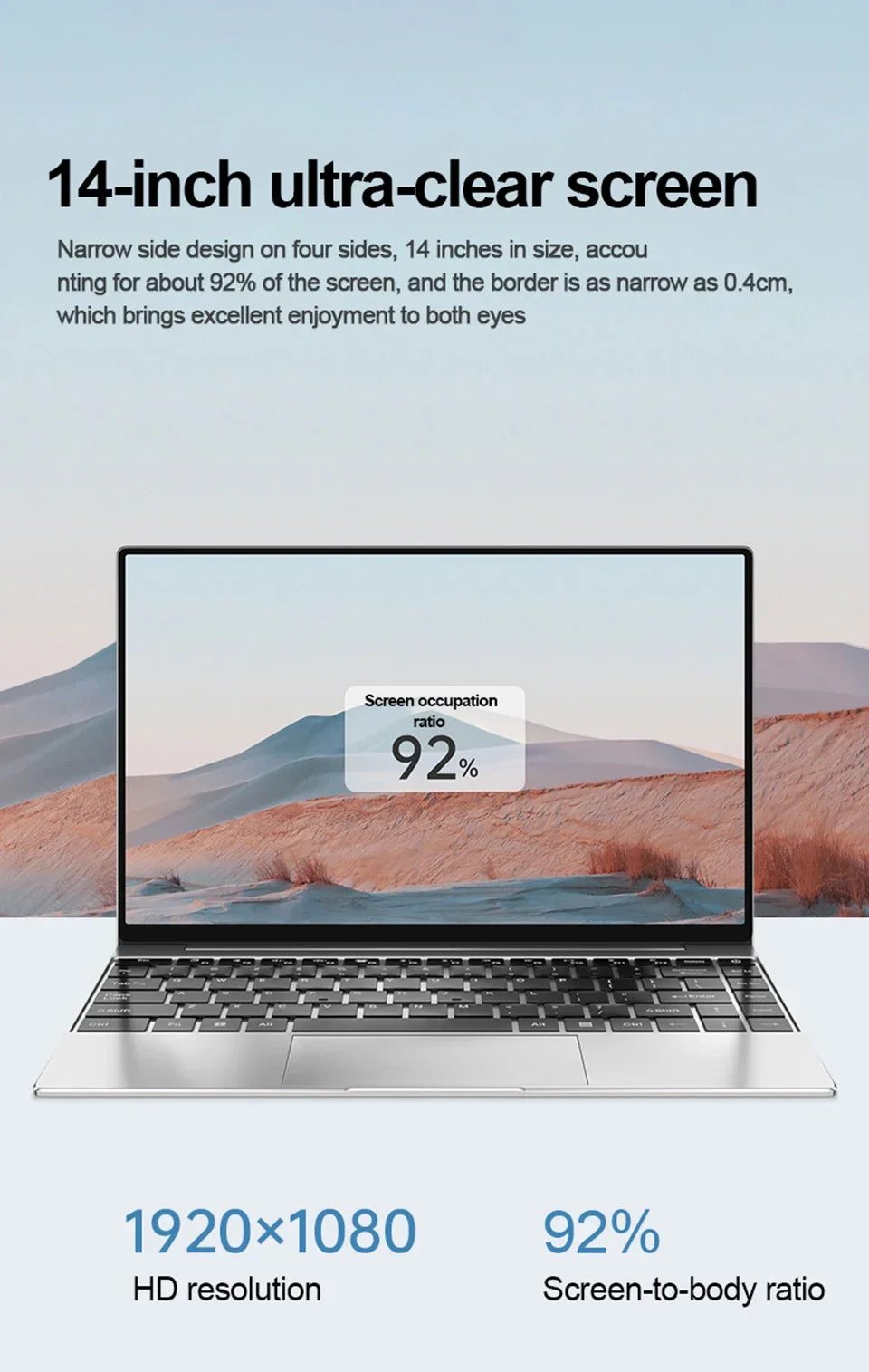 14.1" Portable Windows 11 Pro Laptop — Intel Core i9, 16GB RAM, 1TB/2TB SSD, HD Screen Gaming PC