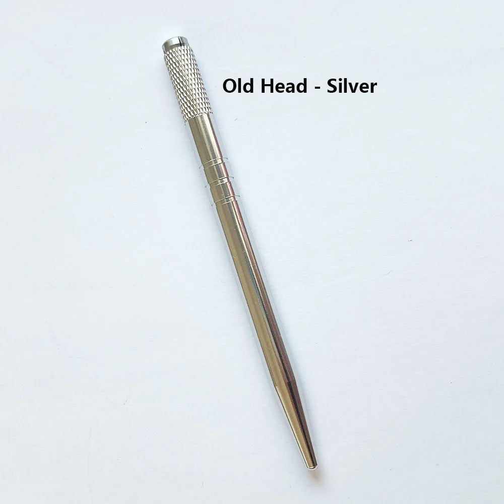 10pcs Permanent Makeup Eyebrow Tattoo Pens — Manual Tebori Microblading Stainless Steel Lock-Pin Tools