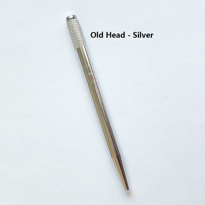 10pcs Permanent Makeup Eyebrow Tattoo Pens — Manual Tebori Microblading Stainless Steel Lock-Pin Tools