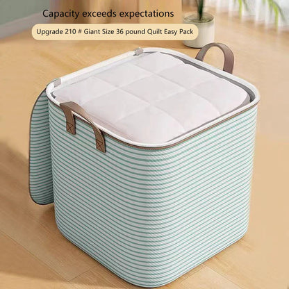 Large Capacity Non-Woven Storage Bag – Household Closet Organizer for Quilts, Clothes & Toys, Foldable Wardrobe Storage Solution