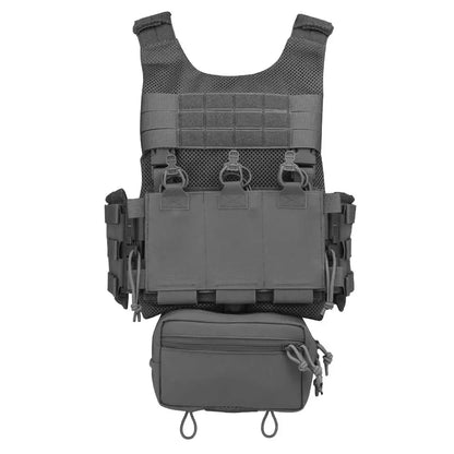 Tactical Vest LV119 Plate Carrier Set – Lightweight OTB Maritime Airsoft Hunting Vest with Underbelly Bag & Triple Mag Pouch