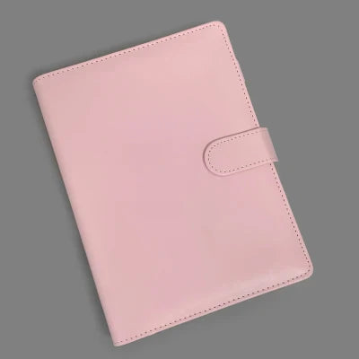 Candy Color A5 PU Leather Binder – Cute Kpop Photocard Album & Loose-Leaf Photo Card Storage Book