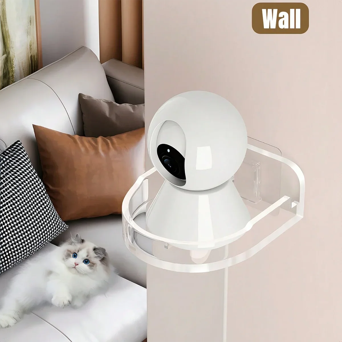 Universal Non-Drilling Wall Mount for CCTV Camera, Durable and Space-Saving Storage Holder