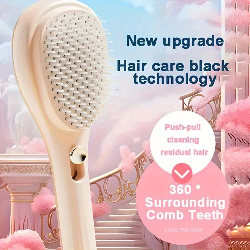Magic Retractable Hair Comb – Anti-Static Scalp Massager & Detangling Brush for All Hair Types