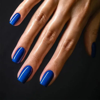 Solid Color Press-On False Nails Set – Square Shape Wearable Nail Art Tips with Glue, Fashion Manicure Accessories (Wholesale)