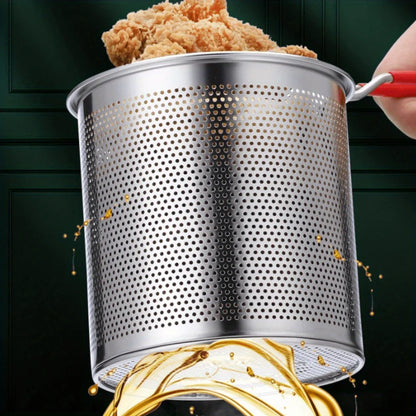 Stainless Steel Fry Basket – Small Tempura & Deep Fry Pot for French Fries & Chicken