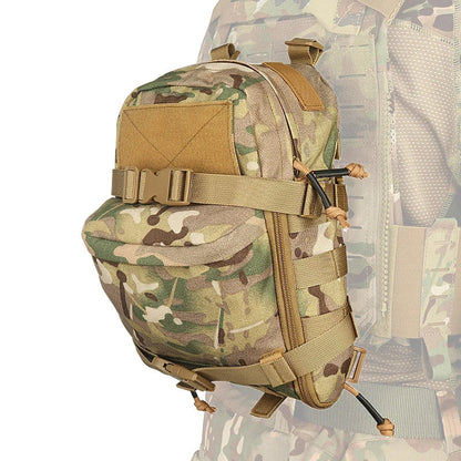 Mini Tactical Hydration Backpack - 1000D Nylon Outdoor Water Bladder Carrier with Zipper Pouch, Ideal for Hunting and Sports