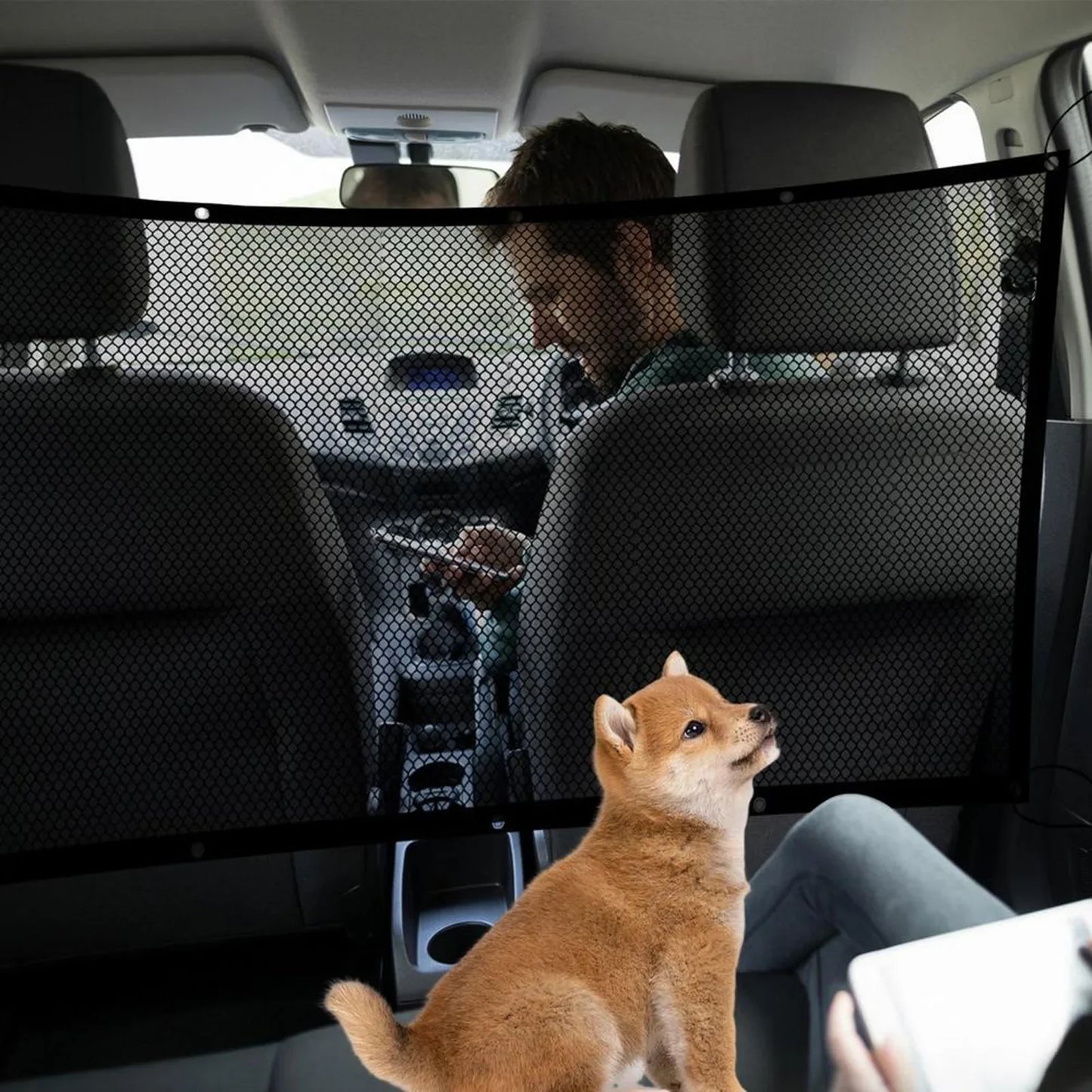 Pet Car Safety Barrier Net – Backseat Dog & Child Restraint Divider for Secure Vehicle Travel Protection