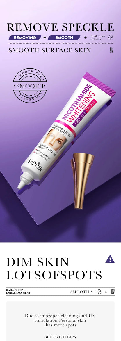 SADOER Freckle Removing Cream — Nicotinamide Moisturizing Face Cream for Hydrating, Nourishing & Firming Skin