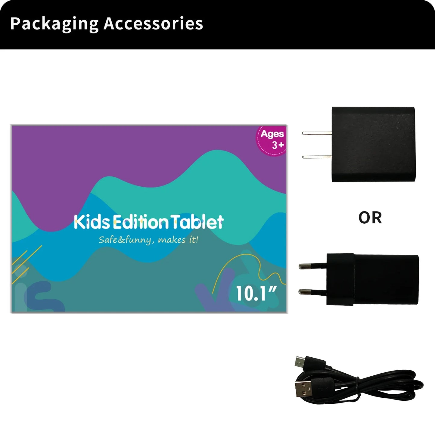Pritom 10" Kids Tablet – Android 13 Go, Quad-Core, 2GB RAM 64GB ROM, YouTube, WiFi with Protective Case