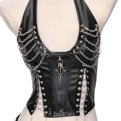 Y2K Gothic Spiked Tank Top - Punk Rock Emo Grunge Festival Style for Women