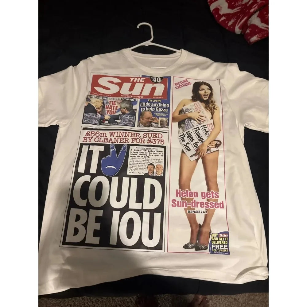American Letter Graphic T-Shirt - Y2K Oversized Harajuku Gothic Streetwear for Men & Women