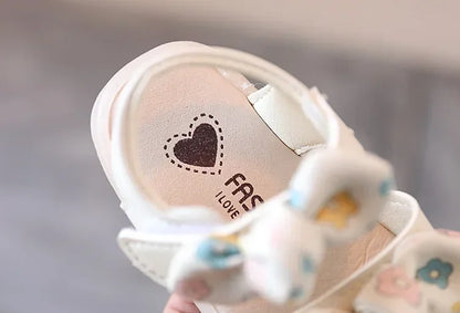 Summer Baby Girl Sandals - Cute Bow Soft Sole First Walker Princess Shoes