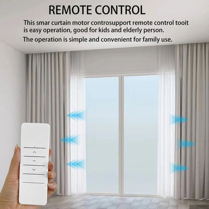 Tuya ZigBee Battery-Powered Electric Curtain Motor – Wireless, Automatic, SmartLife App Remote, Works with Google Home