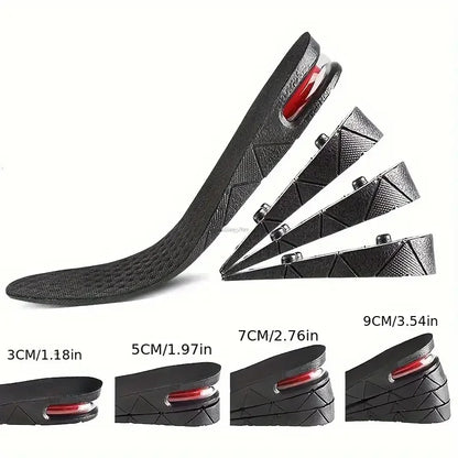Height Increase Insole with Air Cushion – Adjustable 9cm/3.54inch Max Lift, Comfortable, Lightweight & Invisible
