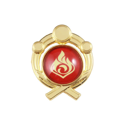 Genshin Impact Sumeru Vision Pins - Anime Character Element Badge Lapel Brooch Collectible Accessories
