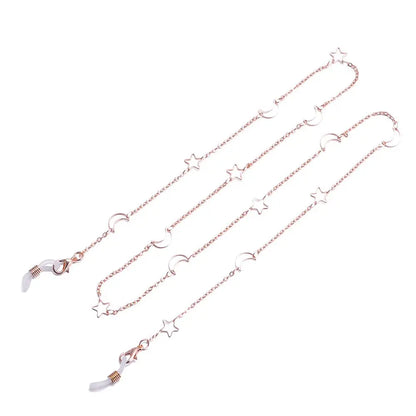 Women's Eyeglass Chain - Hollow Star & Pearl Beaded Lanyard for Sunglasses & Reading Glasses