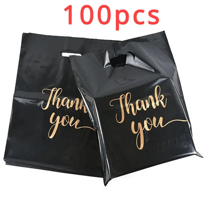 100PCS Black Thanksgiving Gift Bags – Candy & Product Packaging for Wedding, Birthday, Party Decoration