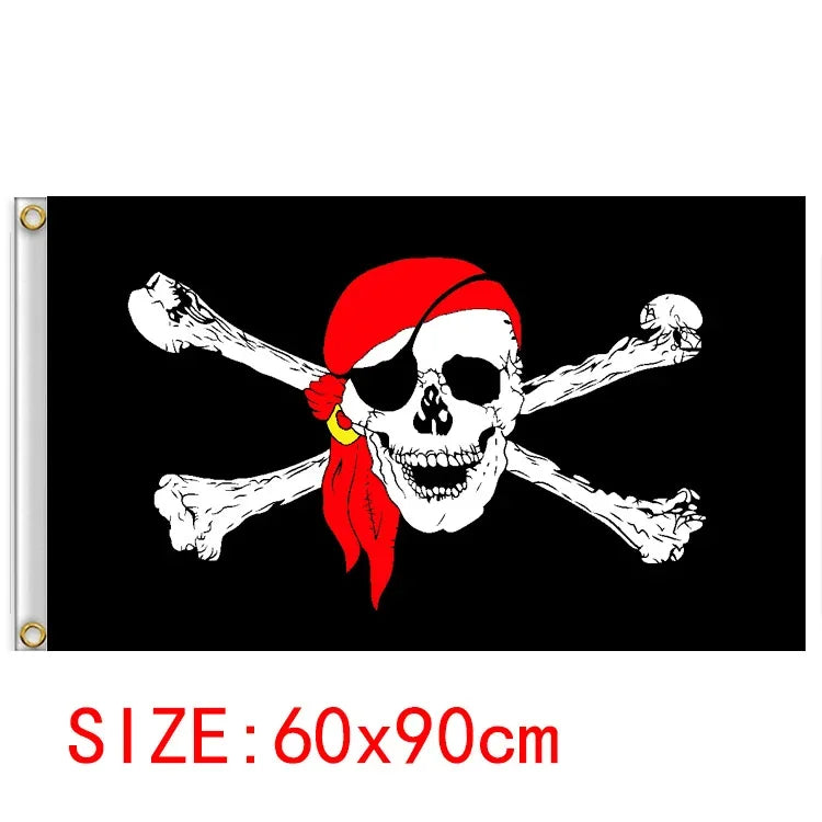 One Piece Pirate Skull Flag – Luffy Straw Hat Pirates Wall Decor & Banner for Kids' Bedroom, Gift