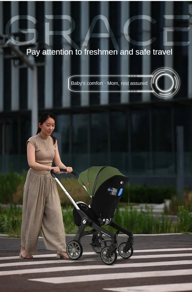 2025 New 4-in-1 Baby Stroller — Luxury Foldable Multifunctional Carriage & Portable Pram