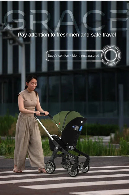 2025 New 4-in-1 Baby Stroller — Luxury Foldable Multifunctional Carriage & Portable Pram