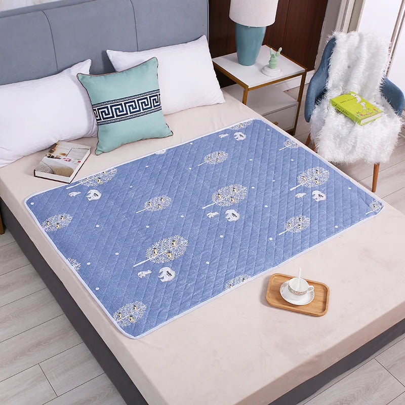 Waterproof Baby Mattress Protector – Washable Urine Mat with Cute Cartoon Design | Breathable Diaper Bedding Pad for Toddlers