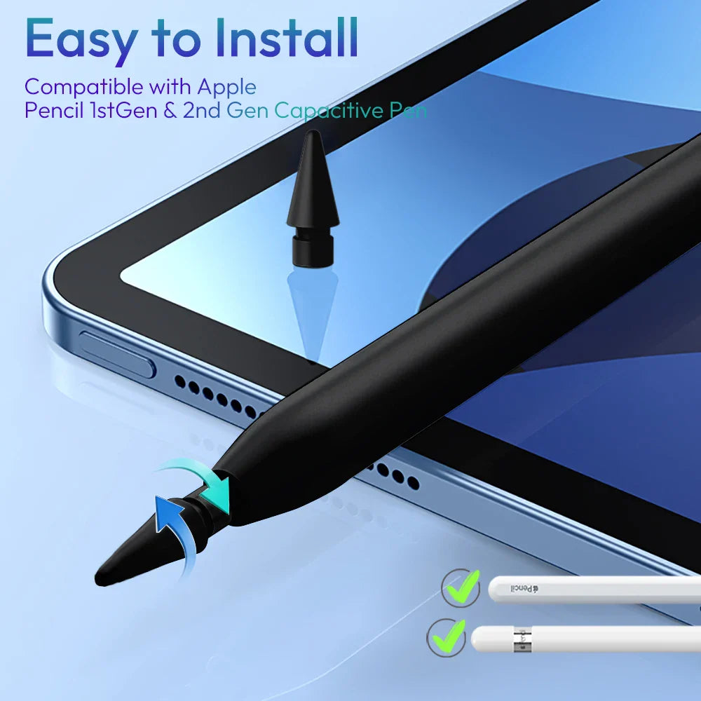 Replacement Tips for Apple Pencil 1st/2nd Gen – Upgraded Durable Nibs for iPad Pro Pencil