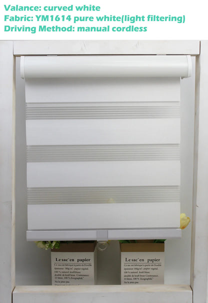 Decopedia Custom Made Zebra Blinds – Motorized Roller Blackout Day & Night Window Blinds for Sliding Doors