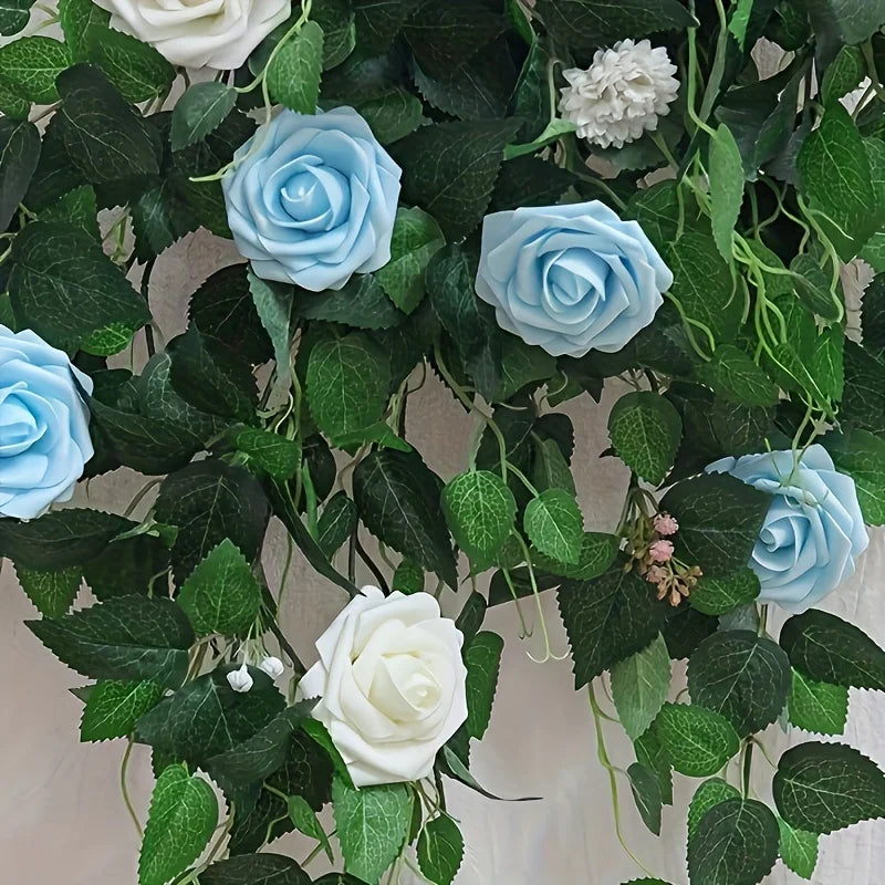 25pcs Artificial Roses with Stems – Fake Flowers for DIY Wedding Bouquets, Centerpieces & Home Party Decorations