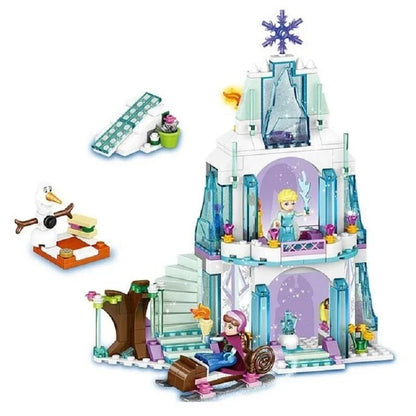 Disney Frozen Dream Princess Elsa Ice Castle Building Blocks Set - Magic Castle Toy Gift