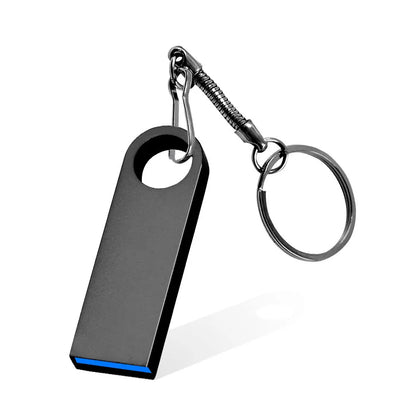 Metal USB 3.0 Flash Drive Keychain – High-Speed Pen Drive 8GB/16GB/32GB/64GB/128GB Memory Stick