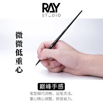 RAYSTUDIO Ultra-Fine Modeling Brush Set – #0 #1 #2 Outline Pens for Hobby, Coloring & Script Detailing