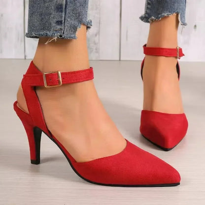 Women’s Fashion Baotou Pumps – Solid Color Sexy Party High Heels, Slender Heel Sandals, Plus Size 43