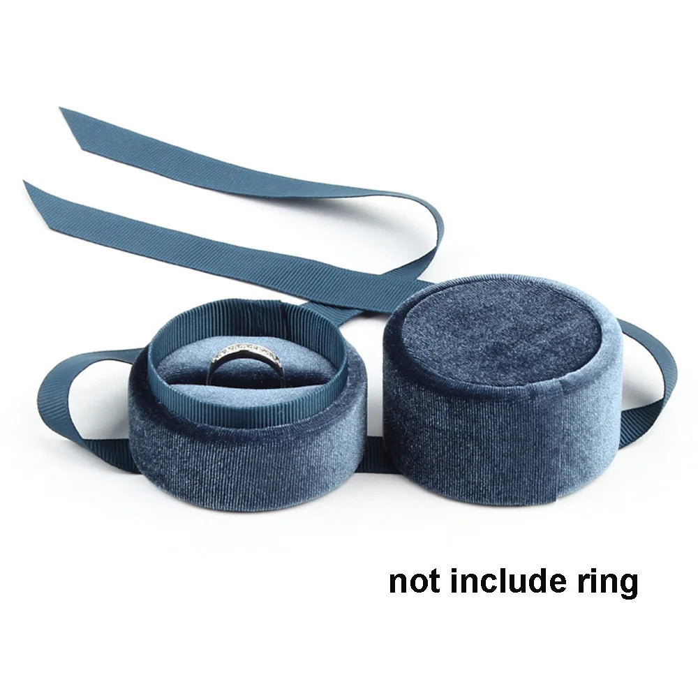 Pink Velvet Bowknot Jewelry Display Box – Necklace & Wedding Accessories Storage