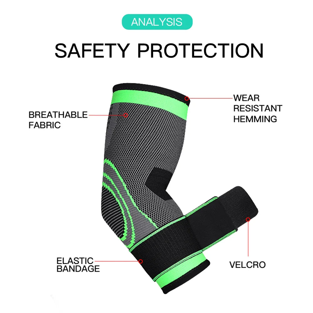Elastic Elbow Support Sleeve – Nylon Protective Pad for Gym, Sports, Basketball, and Fitness