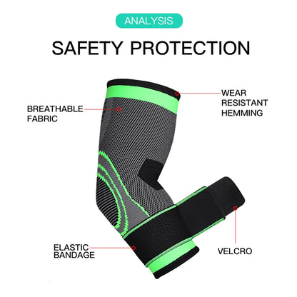 Elastic Elbow Support Sleeve – Nylon Protective Pad for Gym, Sports, Basketball, and Fitness