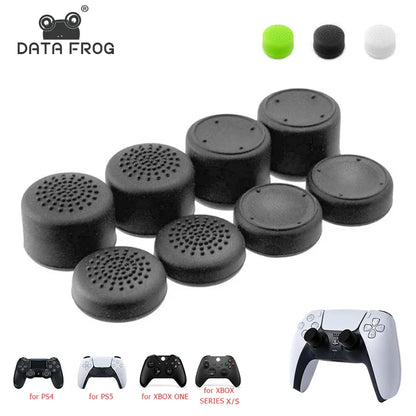 DATA FROG 8pcs Controller Thumb Grip Caps — Silicone Anti-Slip Analog Covers for PS5, PS4 & Xbox Series X/S Accessories