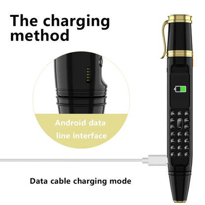 SERVO BM111 3-in-1 Magic Voice Pen Phone – Portable Dual SIM Mobile, Bluetooth Dial Recorder, and Original Telephone Device