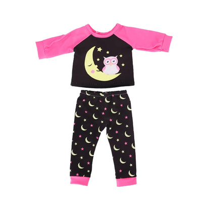 Doll Clothes Multi-Style Daily Set – Pajamas & Home Wear for 43cm Born Baby Dolls & 18-Inch American Dolls, Our Generation Toy Gift