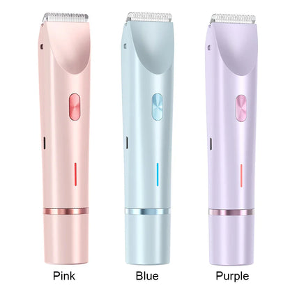 Women’s 2-in-1 Electric Razor – Dual-Head Painless Wet & Dry Bikini Trimmer with Detachable Head Shaver