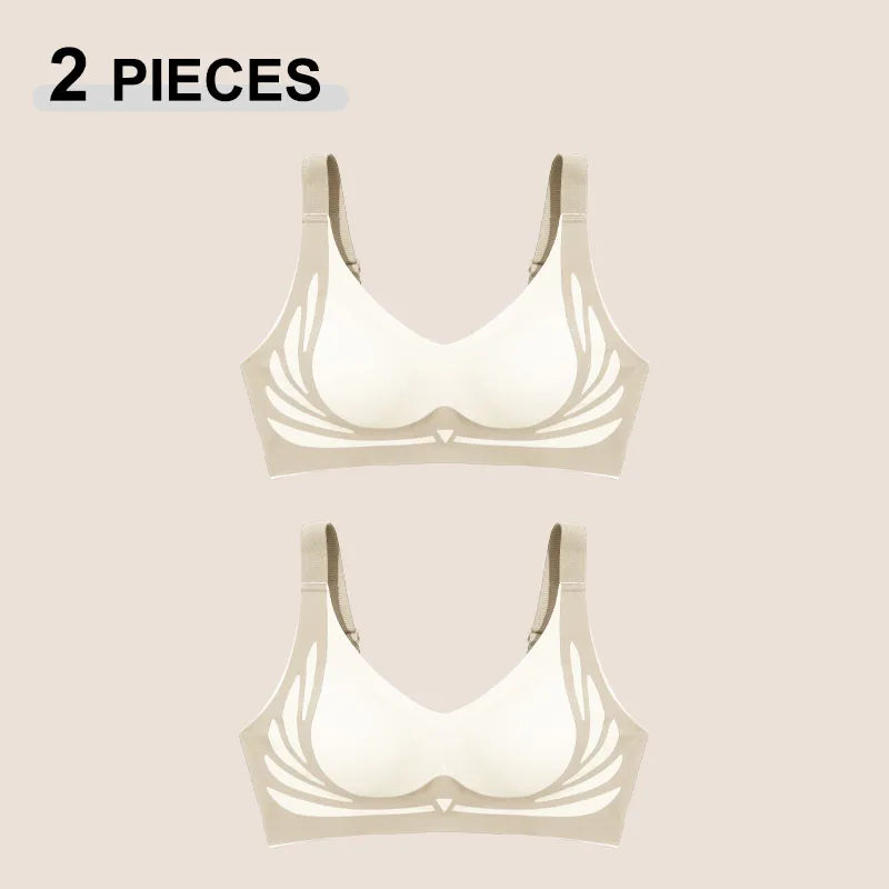 Seamless Push-Up Angel Wings Bra Set for Women – Soft Wireless Comfortable Breathable Lingerie (1 or 2 Pack)