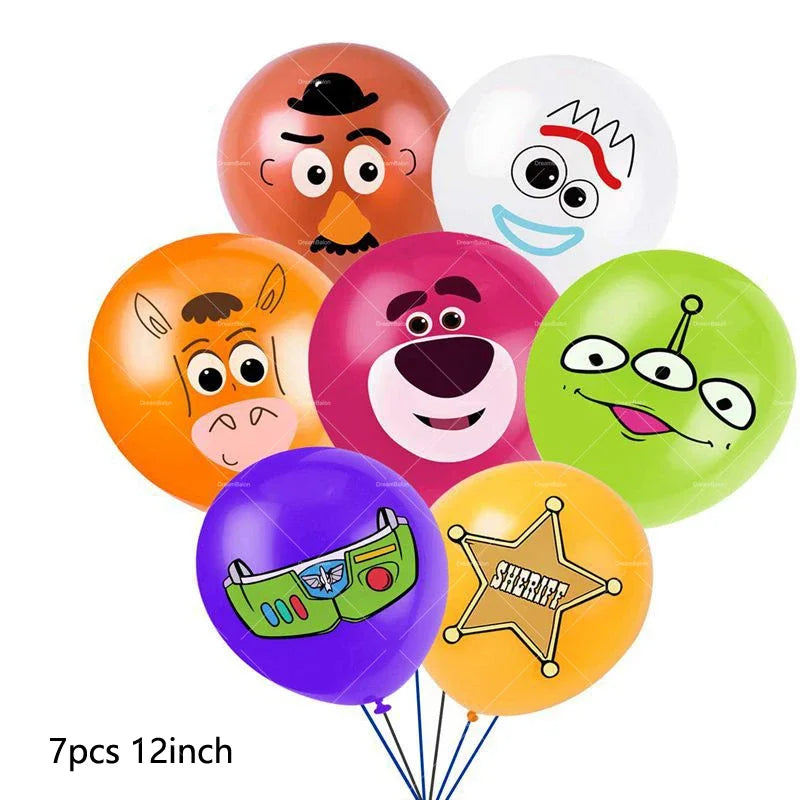 Disney Buzz Lightyear Foil Balloon – Toy Story Latex Party Decoration & Cake Topper for Kids