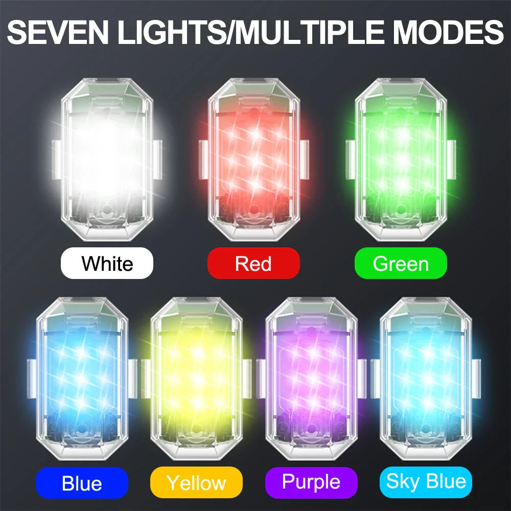 Donwof M3 Car & Motorcycle Strobe Light – Waterproof LED Anti-Collision Warning with Remote