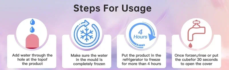 Ice Facial Roller Silicone Mold – Beauty Tool for Eye Puffiness, Pore Minimizing & Skin Massage