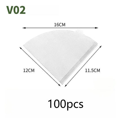50/100pcs Disposable Cone Coffee Filter Paper – Easy Pour Over Drip Filters for Coffee Machines & Tea Brewing
