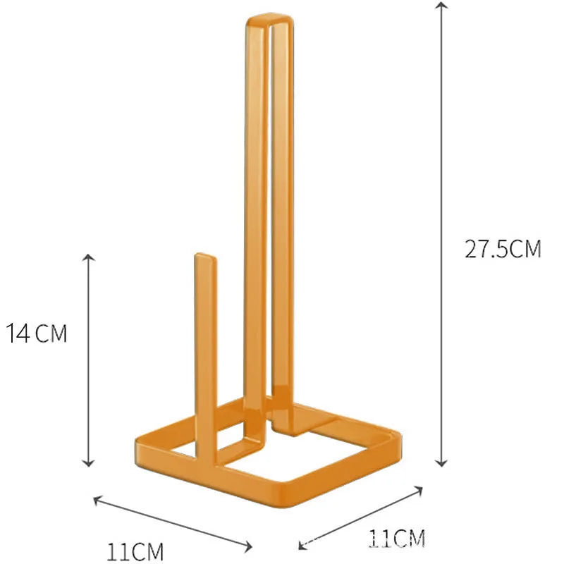 Portable Kitchen & Bathroom Paper Towel Holder – Silver Napkin Rack Stand for Home Storage & Small Accessories