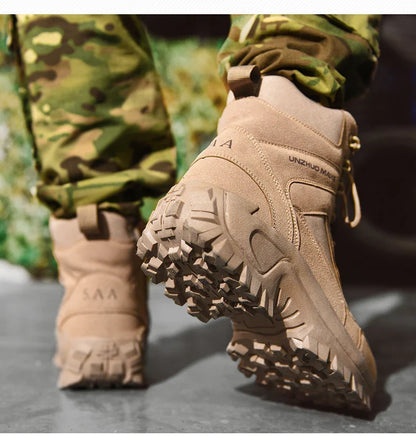 Men's Outdoor Hiking Boots - Desert Tactical Military Boots, Special Forces Anti-Slip & Warm Work Boots