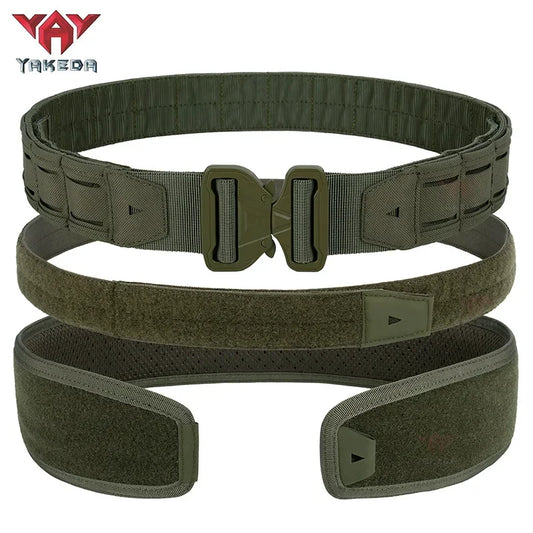 YAKEDA Battle Molle Riggers Belt – Heavy-Duty 3-in-1 Tactical Duty Belt with Anti-Slip Pad & Inner Belt
