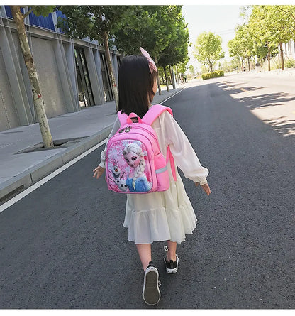 Disney Frozen Elsa Kindergarten Schoolbag - Cartoon Shoulder Bag & Backpack for Boys and Girls, Baby Children Handbag