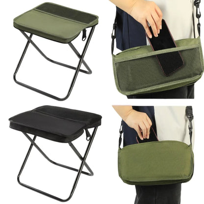 Portable Foldable Backpack Stool — Lightweight Compact Camping Chair for Hiking, Fishing, Picnic & Outdoor Travel